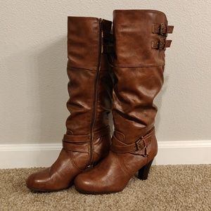 Guess Fall Brown Heeled Boots